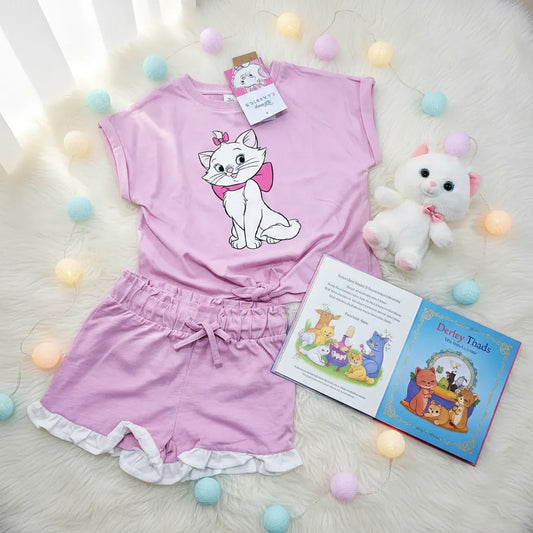 PIJAMA ROSADO GATA MARIE PARA NIÑA