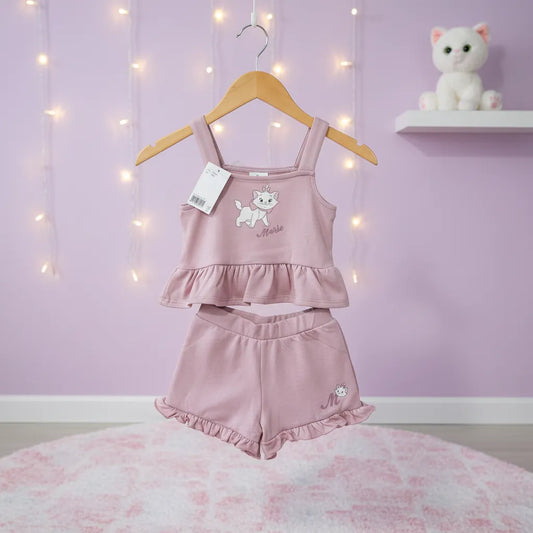 CONJUNTO DE VERANO ROSADO GATA MERIE