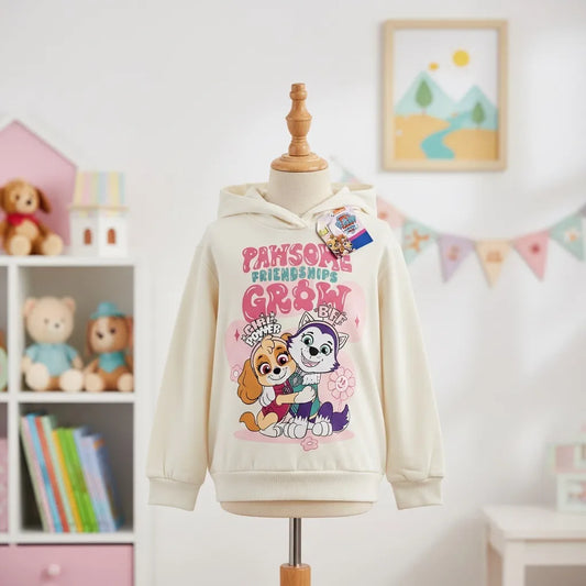 POLERON BLANCO CON GORRO PAW PATROL
