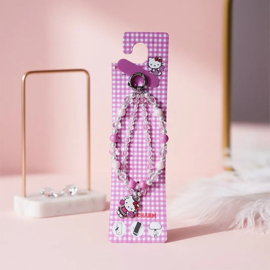 PHONE CHARM HELLO KITTY PERLAS