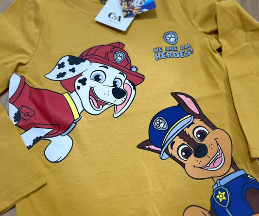 POLERA MANGA LARGA PAW PATROL