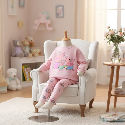 CONJUNTO ROSADO PEPPA PIG PARA NIÑAS