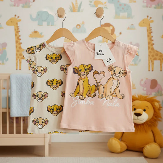 SET DE DOS POLERAS SIMBA Y NALA