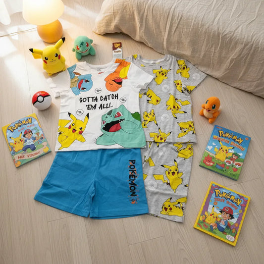 SET DE DOS PIJAMAS PIKACHU Y SUS AMIGOS