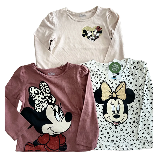 SET DE TRES POLERAS MINNIE PARA NIÑAS