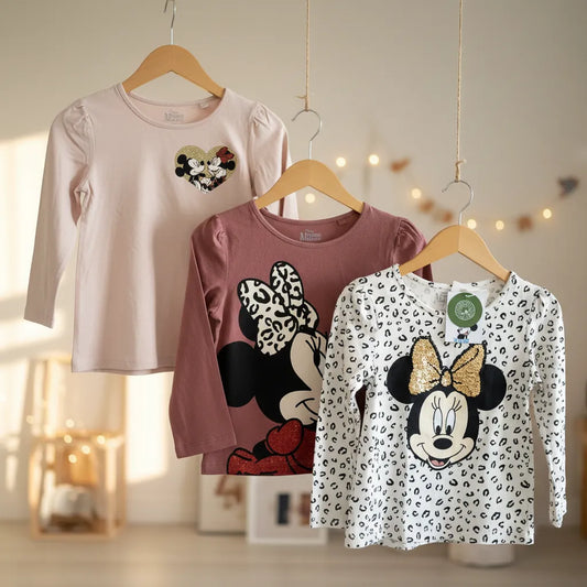 SET DE TRES POLERAS MINNIE PARA NIÑAS