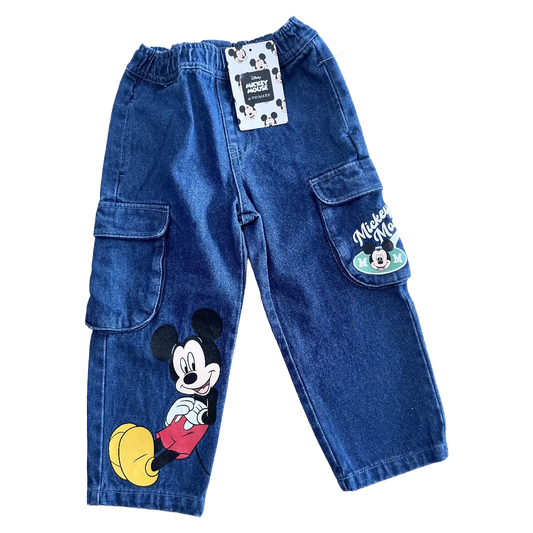 JEANS DE MEZCLILLA MICKEY PARA NIÑOS