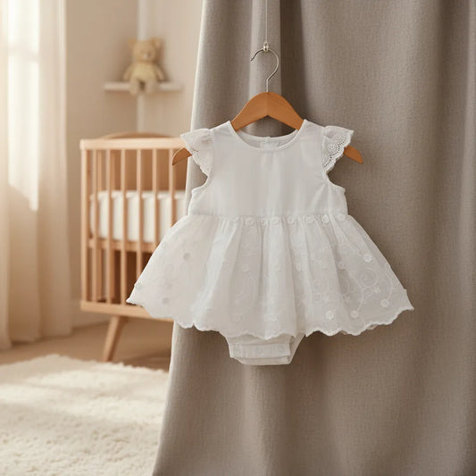 VESTIDO BLANCO PARA BEBE