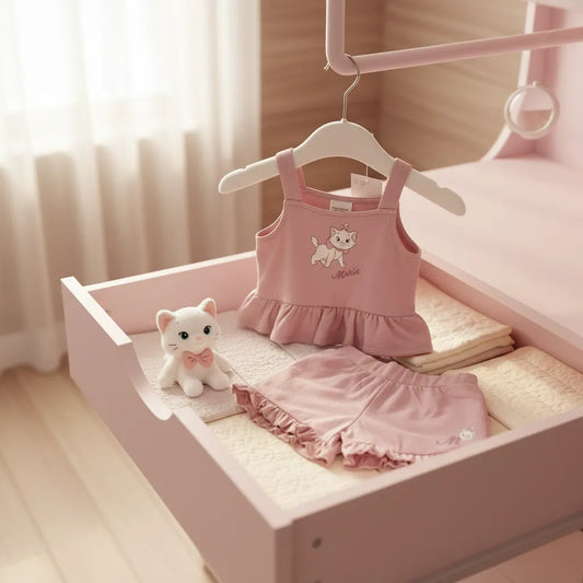 CONJUNTO DE VERANO ROSADO GATA MERIE