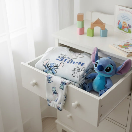 BUZO CELESTE STITCH PARA BEBE