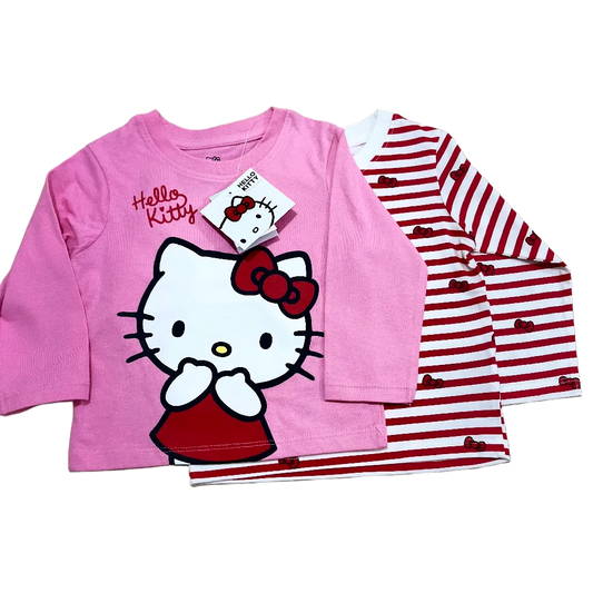 SET DE POLERAS ROJAS HELLO KITTY PARA BEBE
