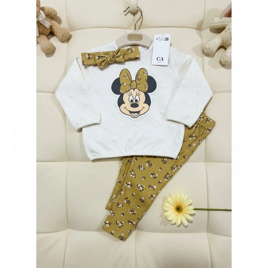 CONJUNTO TRES PIEZAS MINNIE PARA BEBE